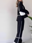 Conjunto Valentina em Tricô com Gola Alta e Calça