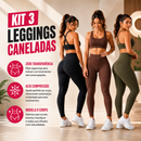 (Compre 2 Leve 3) Calça Legging Juliana Canelada Cintura Alta