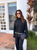 Conjunto Valentina em Tricô com Gola Alta e Calça
