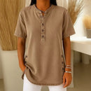 (Compre 1 Leve 2) Blusa Jeans Calenny Com Acabamento Estonado e Caimento Soltinho