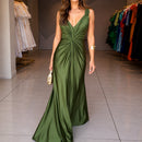 Vestido Gerlane com Decote V e Drapeado Frontal