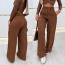 Calça Marcela em Alfaiataria Premium com Cintura Alta e Modelagem Pantalona