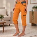 Calça Talyssa Capri com Cós Largo e Cordão Ajustável